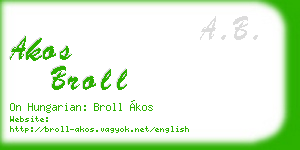 akos broll business card